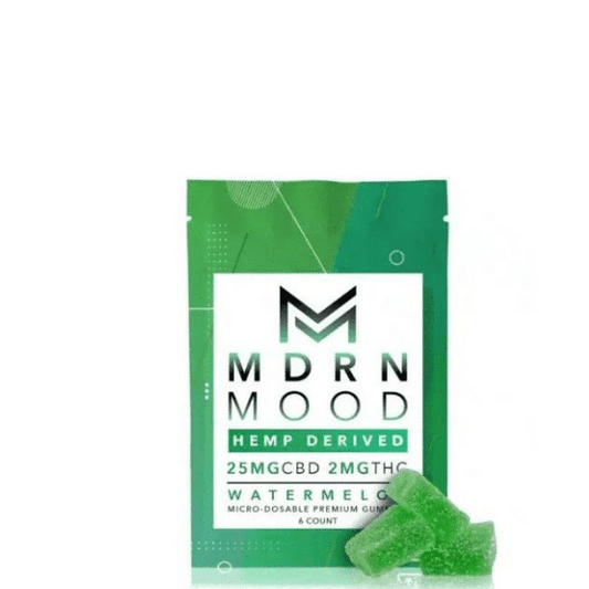 6 Gummies CBD - THC - WATERMELON - 2mg MDRN MOOD